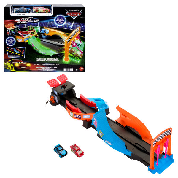 Disney And Pixar Cars Glow Racers Launch & Criss-Cross Glow Race Playset