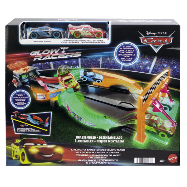 Disney And Pixar Cars Glow Racers Launch & Criss-Cross Glow Race Playset