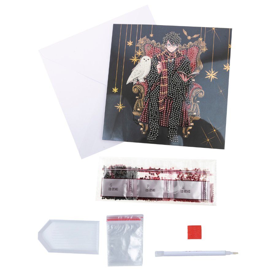 Harry & Hedwig Crystal Art Card