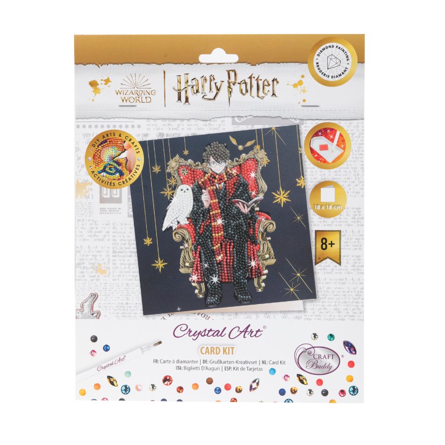 Harry & Hedwig Crystal Art Card