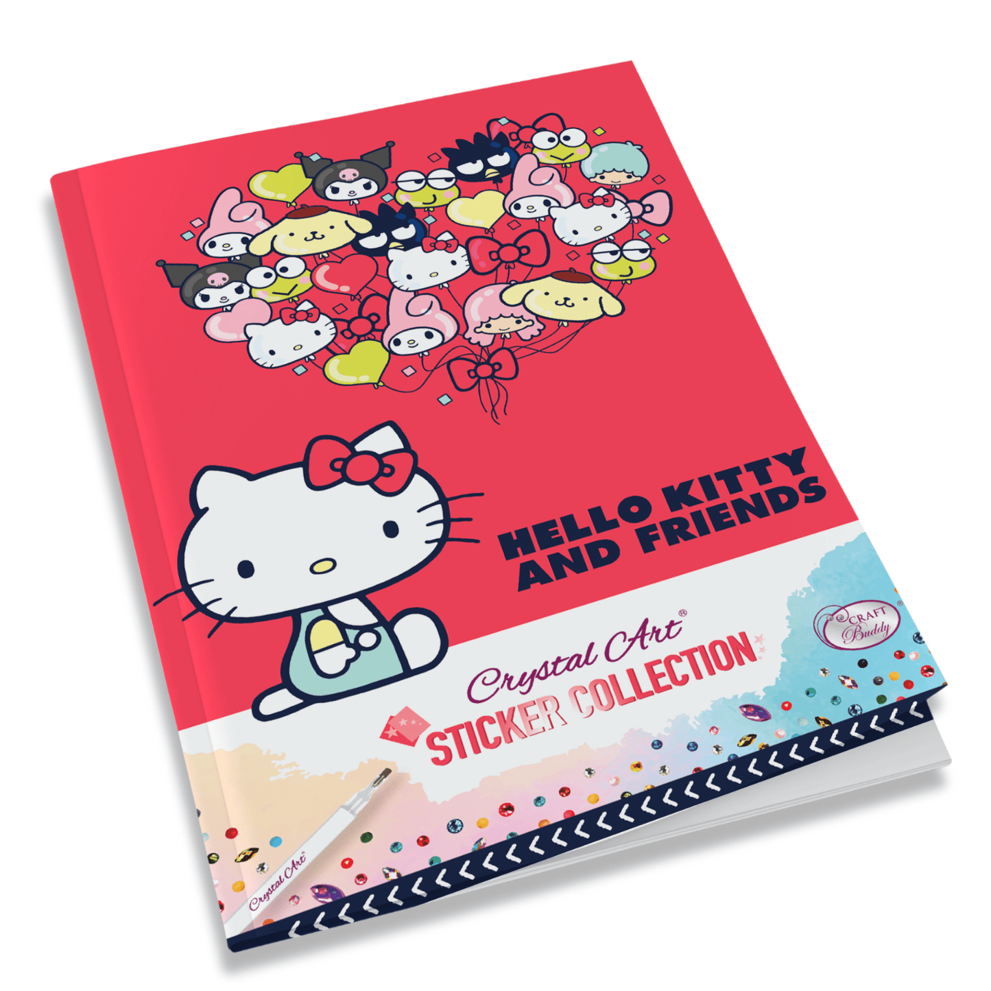 Hello Kitty and Friends Crystal Art Sticker Album Starter Pack