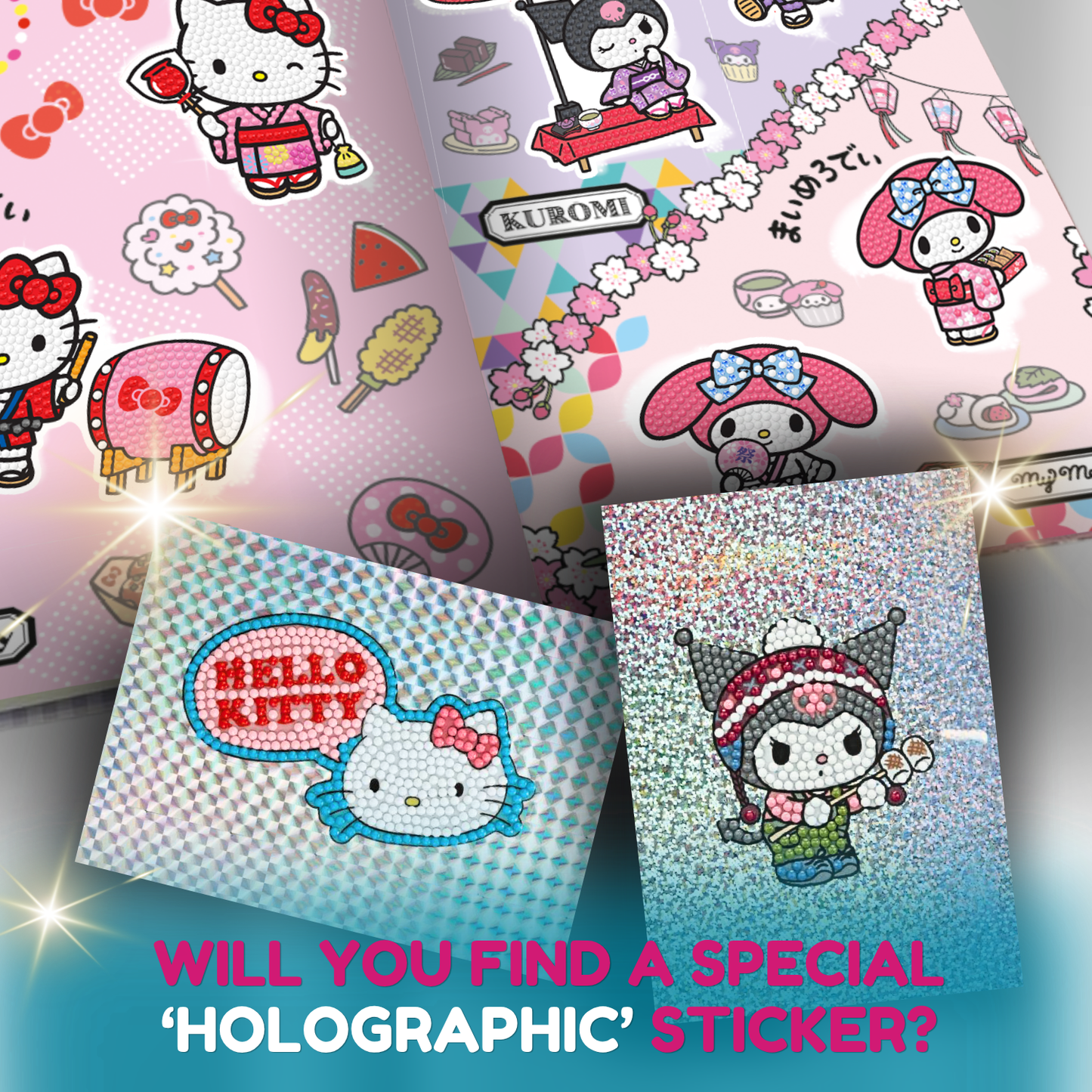 Hello Kitty and Friends Crystal Art Sticker Album Starter Pack