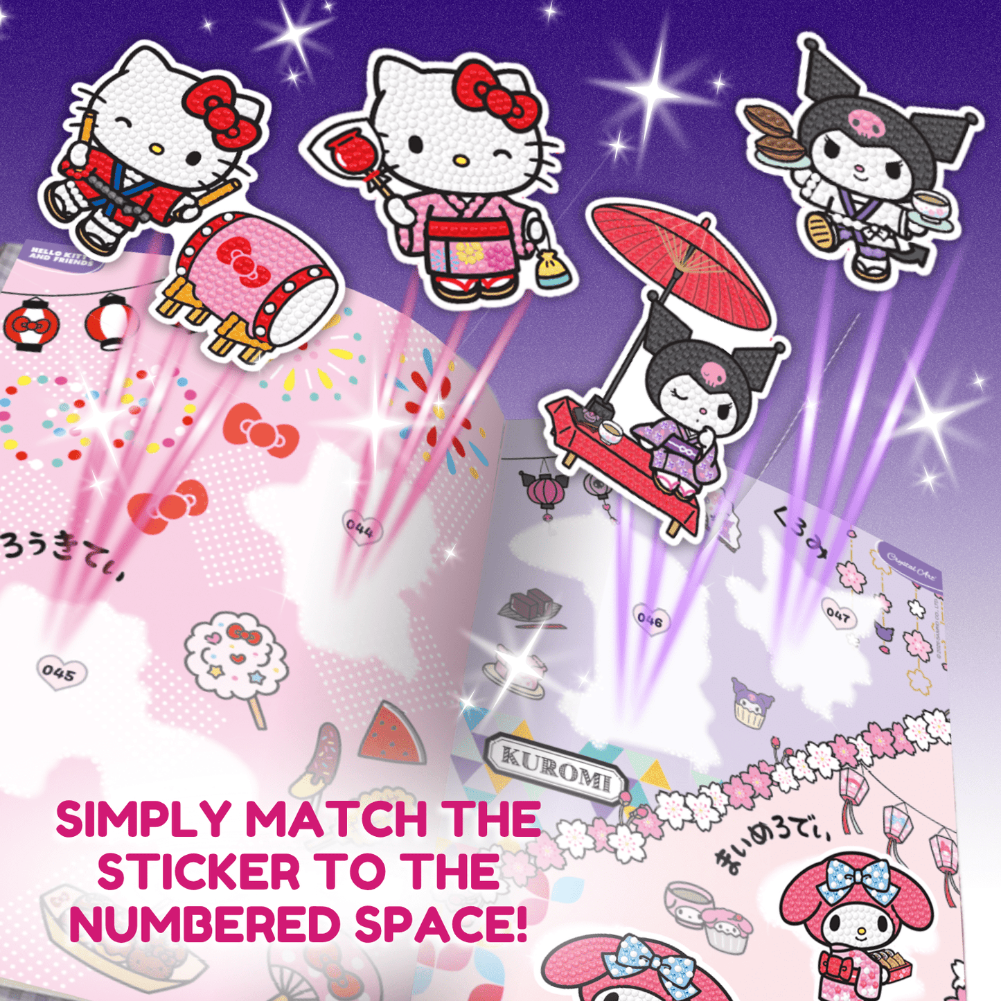 Hello Kitty and Friends Crystal Art Sticker Album Starter Pack