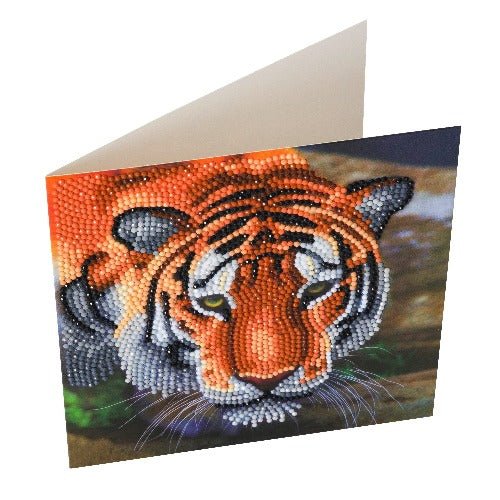 Tiger, 18x18cm Crystal Art Card