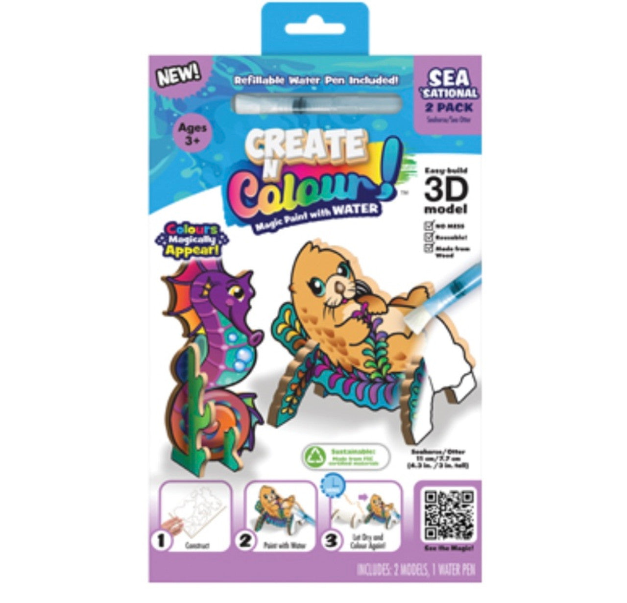 Create N Colour Otter & Seahorse