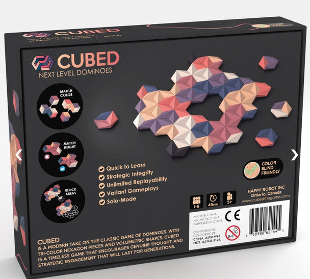 CUBED Next Level Dominoes Game Set