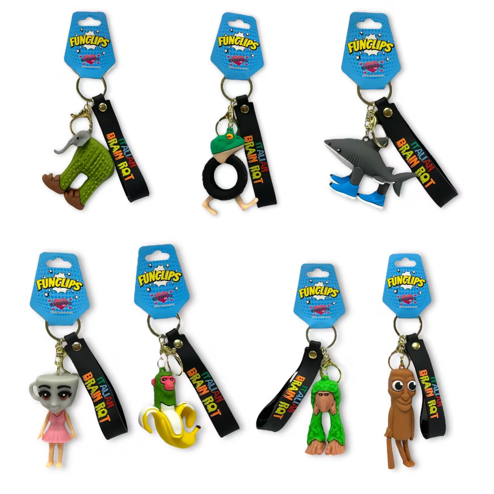 Brainrot 3D Character Keychain Asst