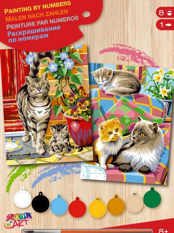 Junior Painting by Numbers Pairs Cats