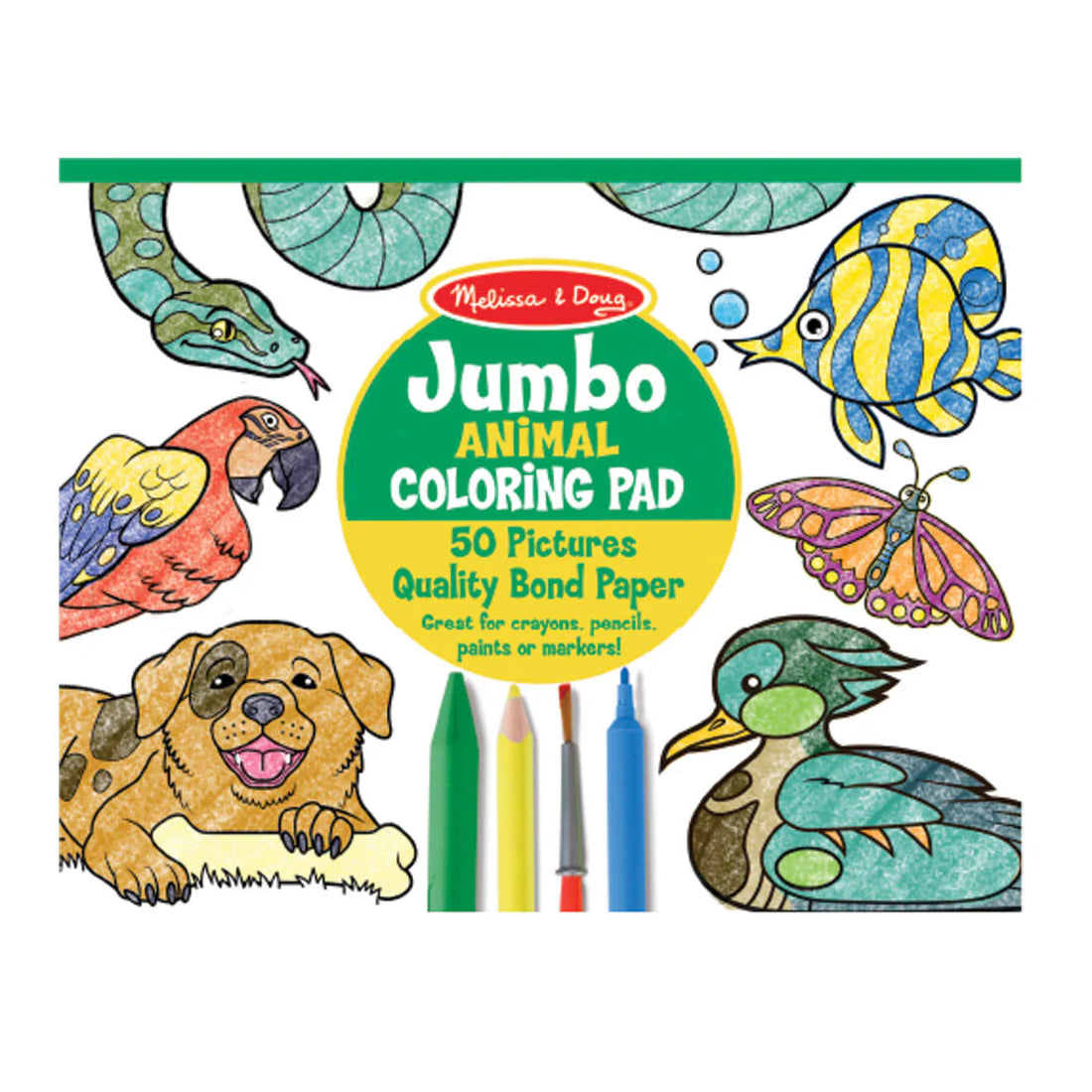 Jumbo Colouring Pad Animals