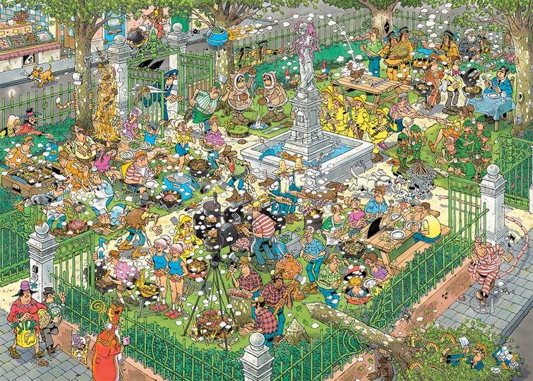 Jumbo Jan van Haasteren BBQ Party 1000 Piece Jigsaw Puzzle