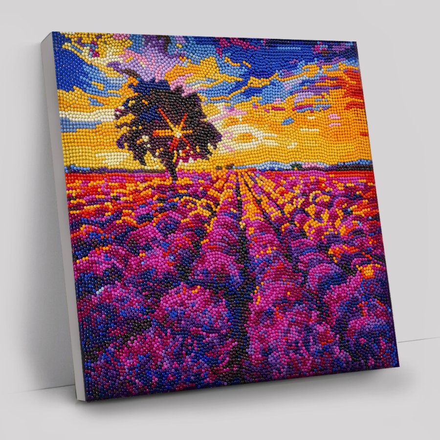 Lavender Field, 30x30cm Crystal Art Kit