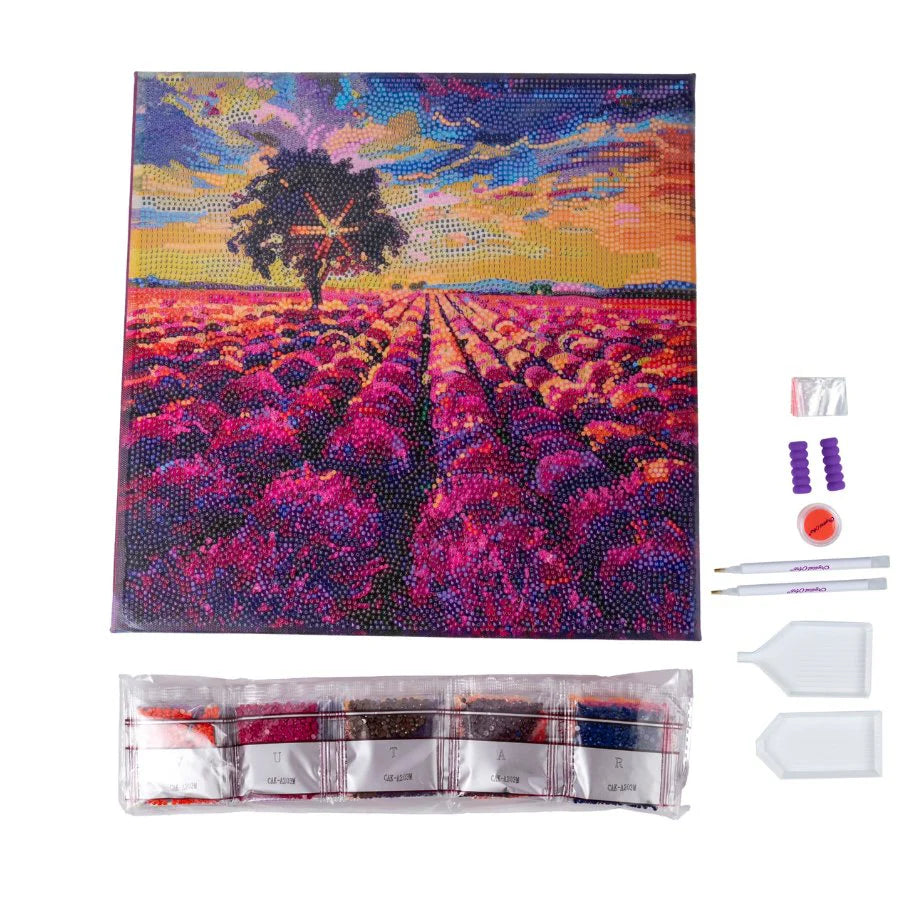 Lavender Field, 30x30cm Crystal Art Kit