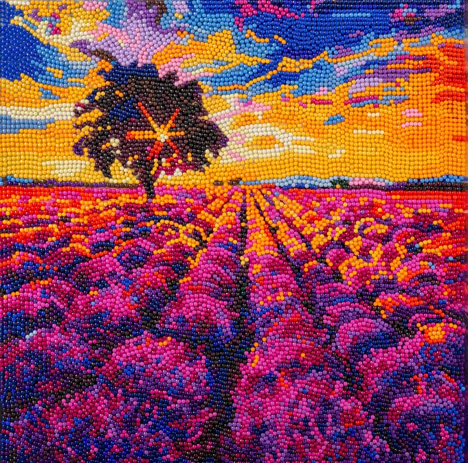 Lavender Field, 30x30cm Crystal Art Kit