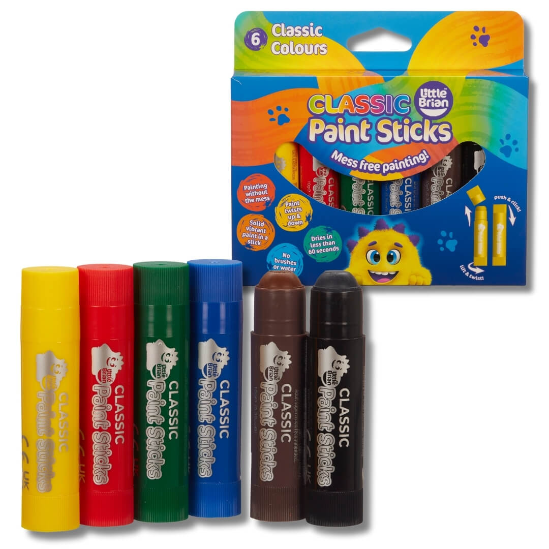 Little Brian Paint Sticks Classic Colours 6 Asst