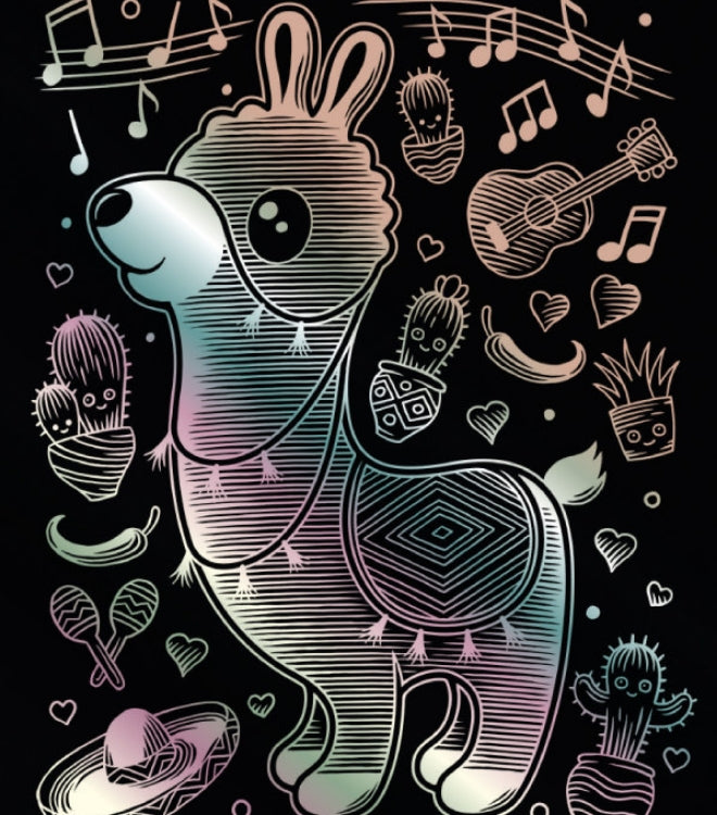 Kawaii Artfoil Holographic Llama