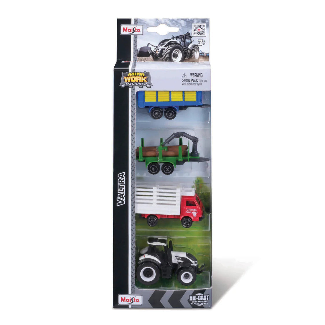 Mini Working Machines - 4 Pack Of Tractors. Valtra