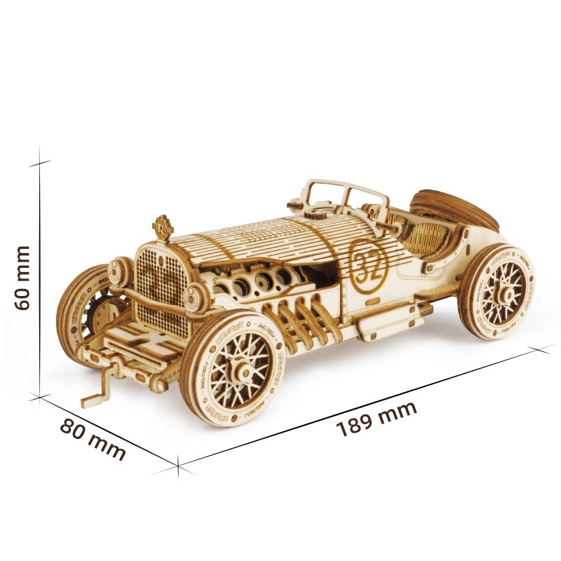 Rokr Grand Prix Car 3D wooden puzzle Model Kit