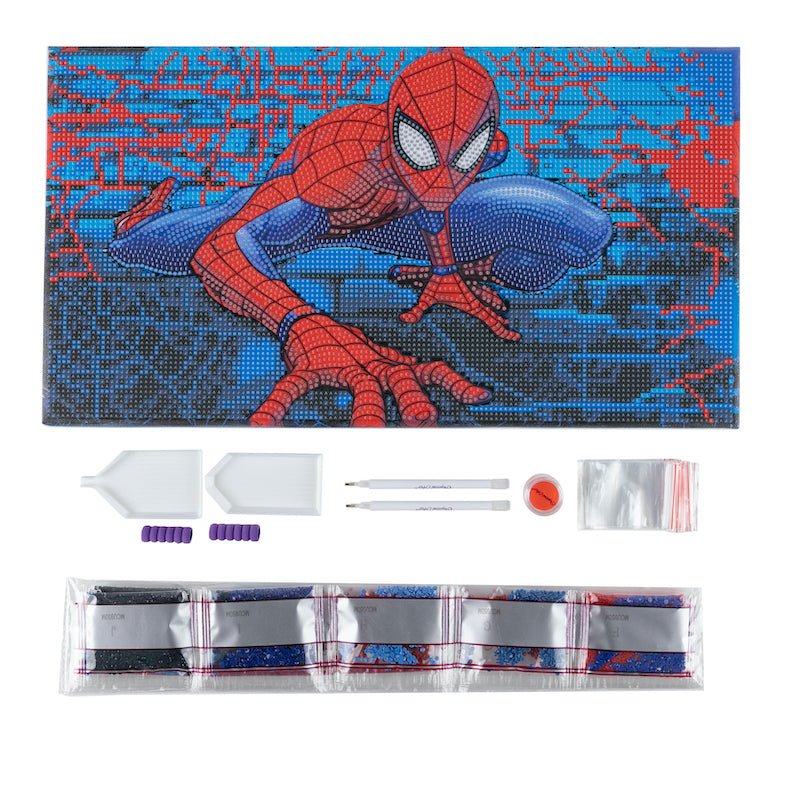 Spiderman 22x40cm Crystal Art Canvas Kit