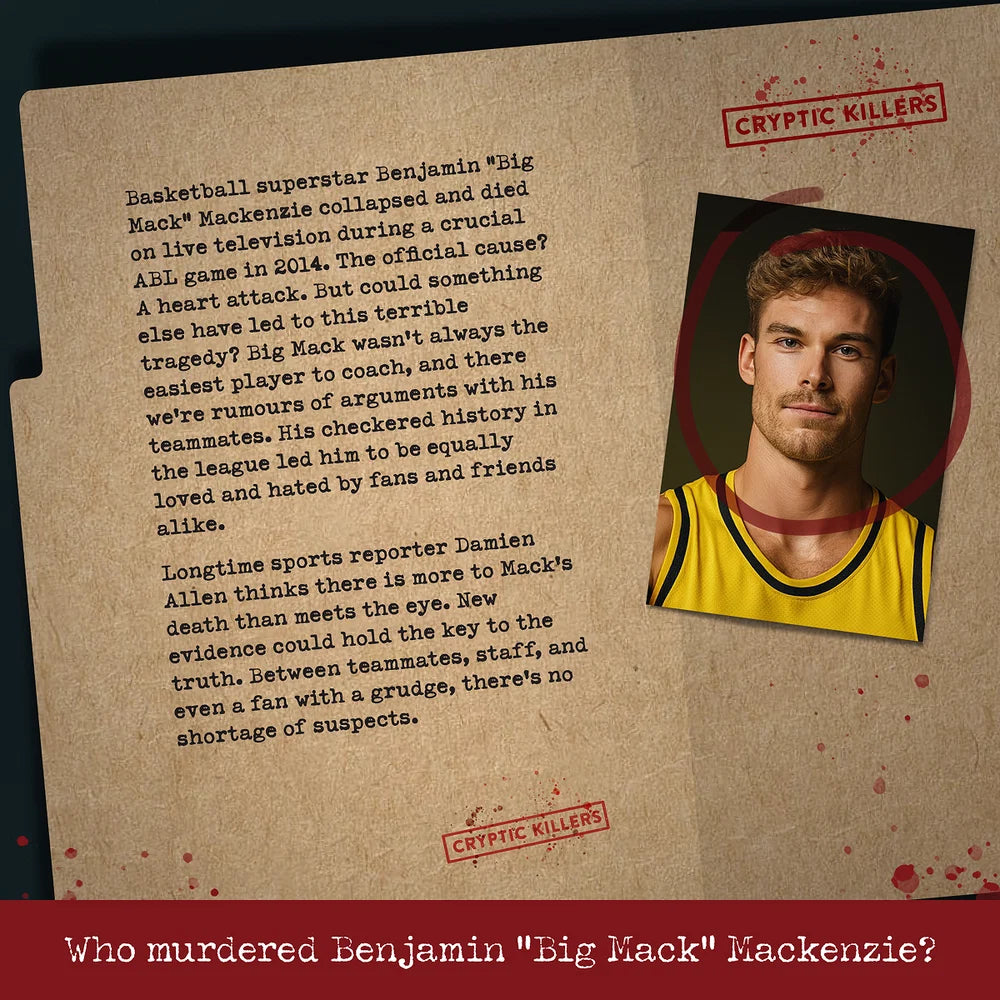 Cryptic Killers Murder of an MVP Murder Mystery Game