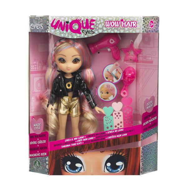 Unique Eyes Doll W/Hair Accessories Asst