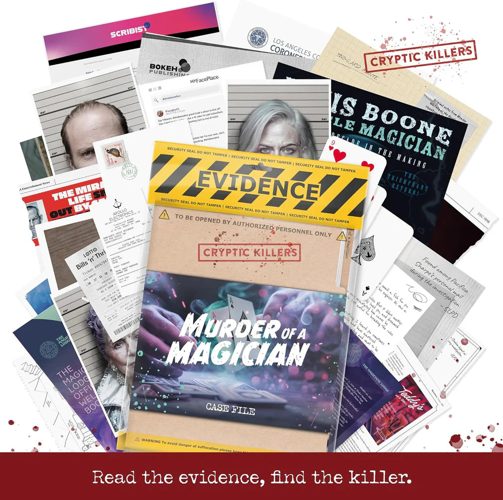 Cryptic Killers Murder of a Magician Murder Mystery Game
