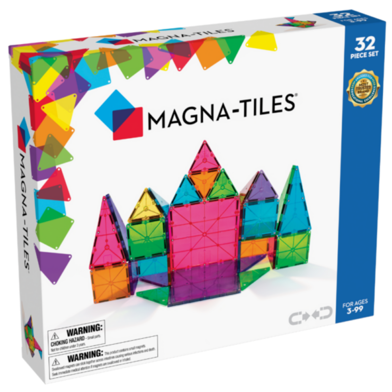 Magna Tiles Clear Colour 32 Piece Set