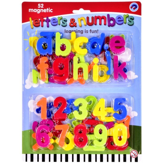 52Pc Magnetic Plastic Letters & Numbers