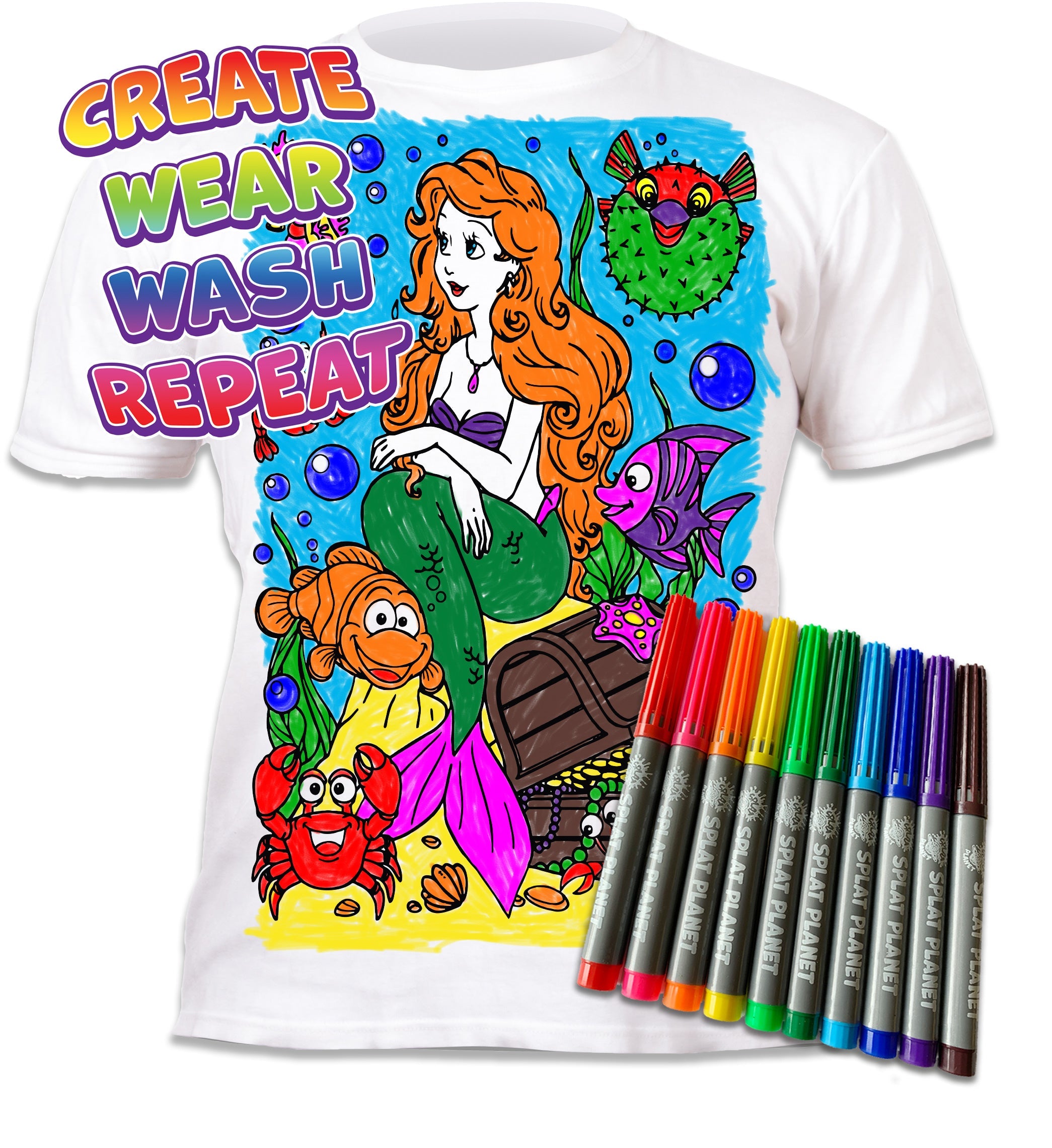 Mermaid Colour In T-Shirts