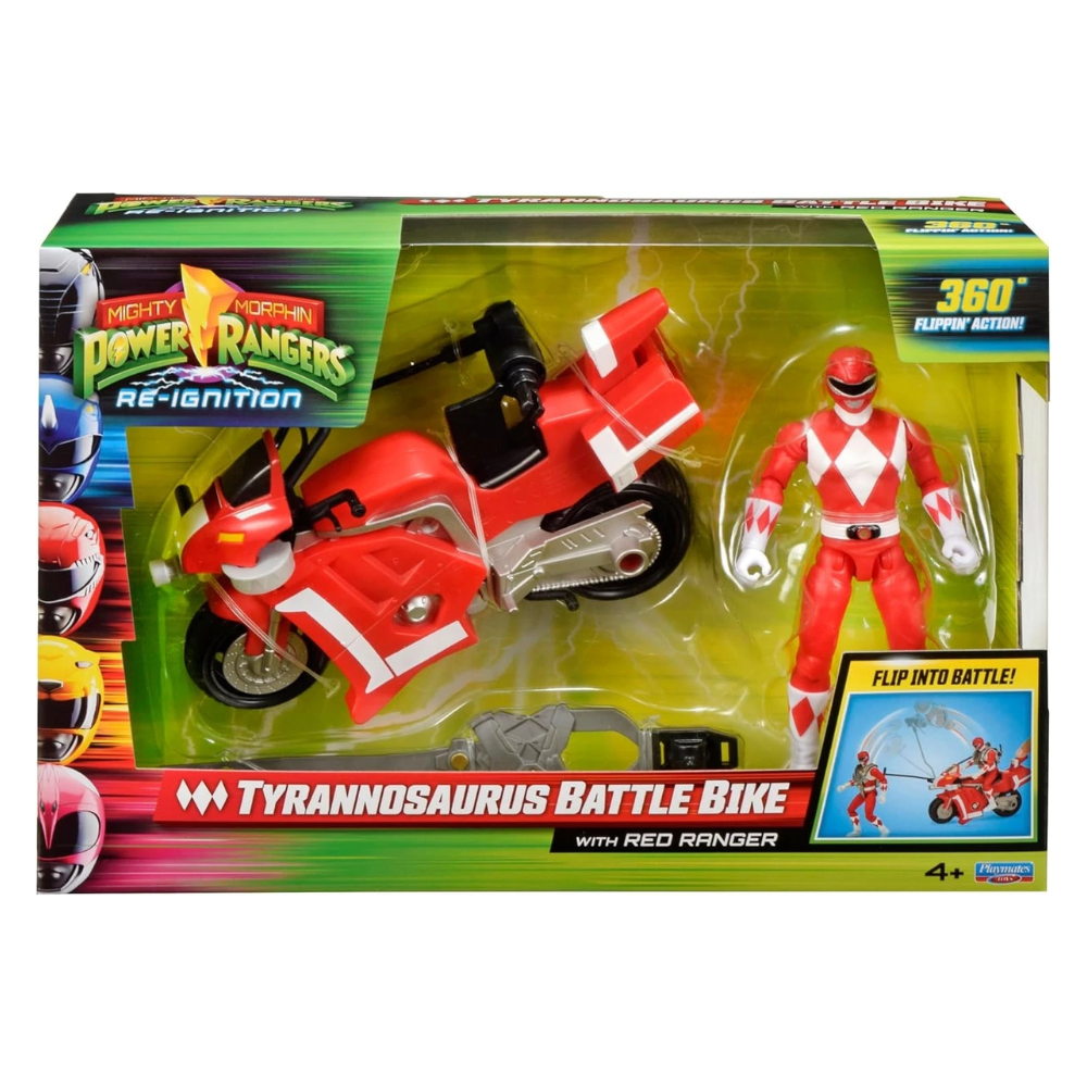 Power Rangers Tyrannosaurus Battle Bike With Red Ranger