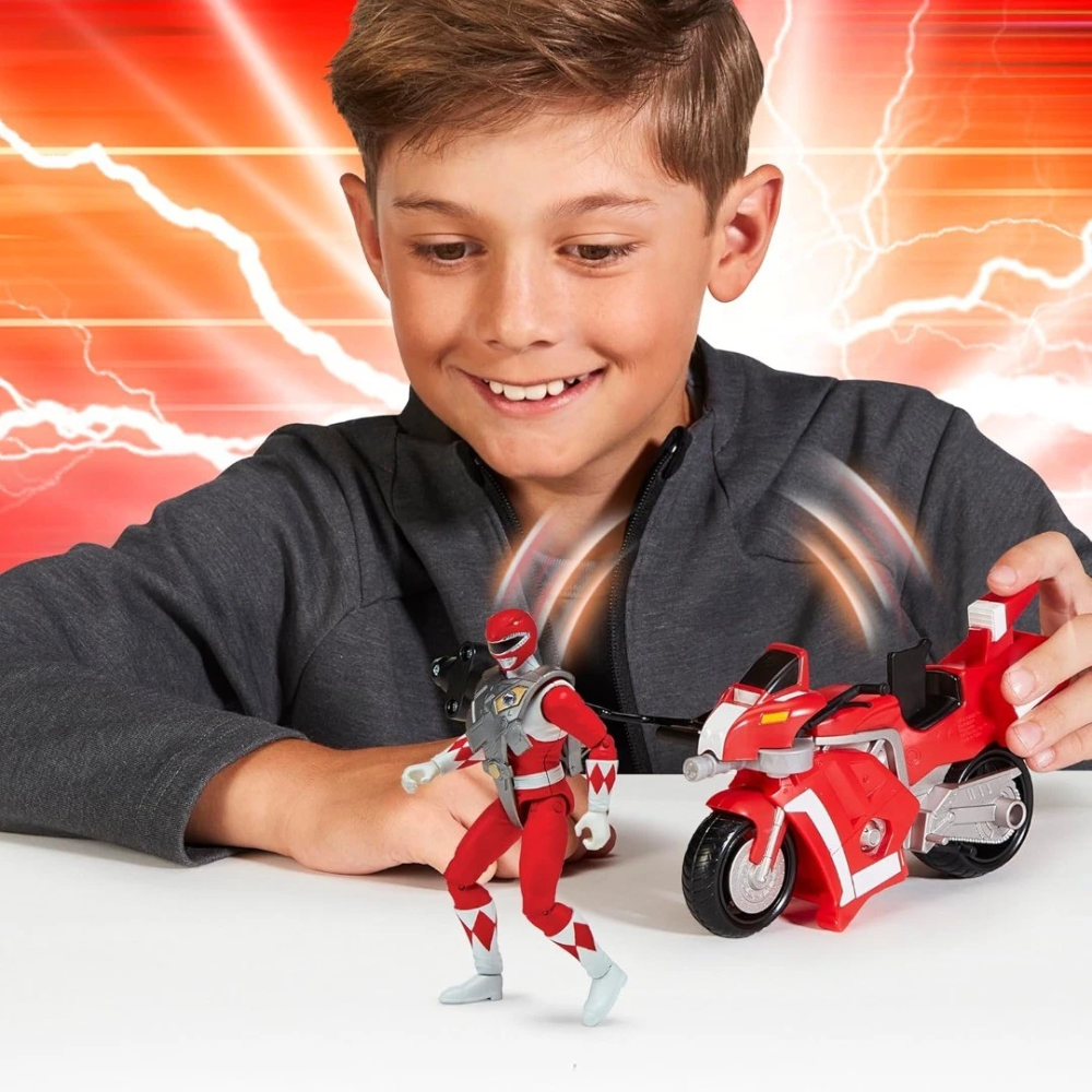 Power Rangers Tyrannosaurus Battle Bike With Red Ranger