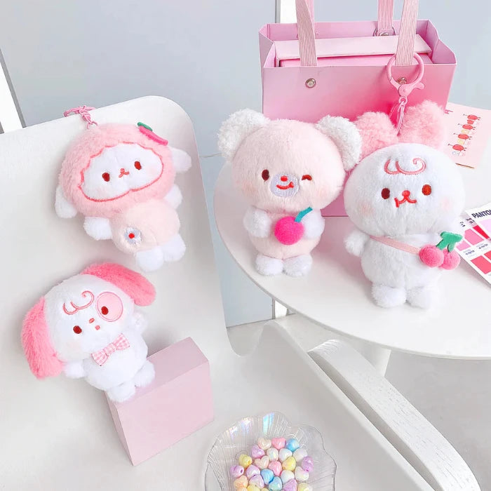 KENJI Mima Fluffy Pink Lover Keyring
