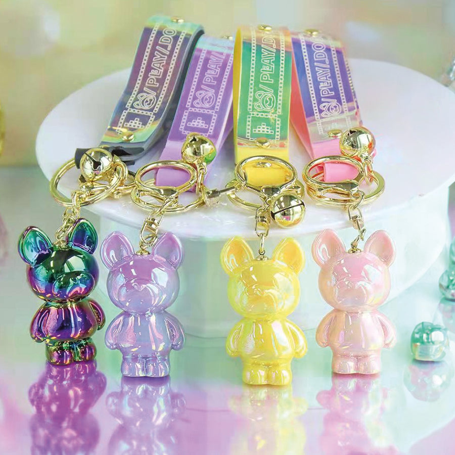 Mima Shiny Pastel Bear Keyring Asst