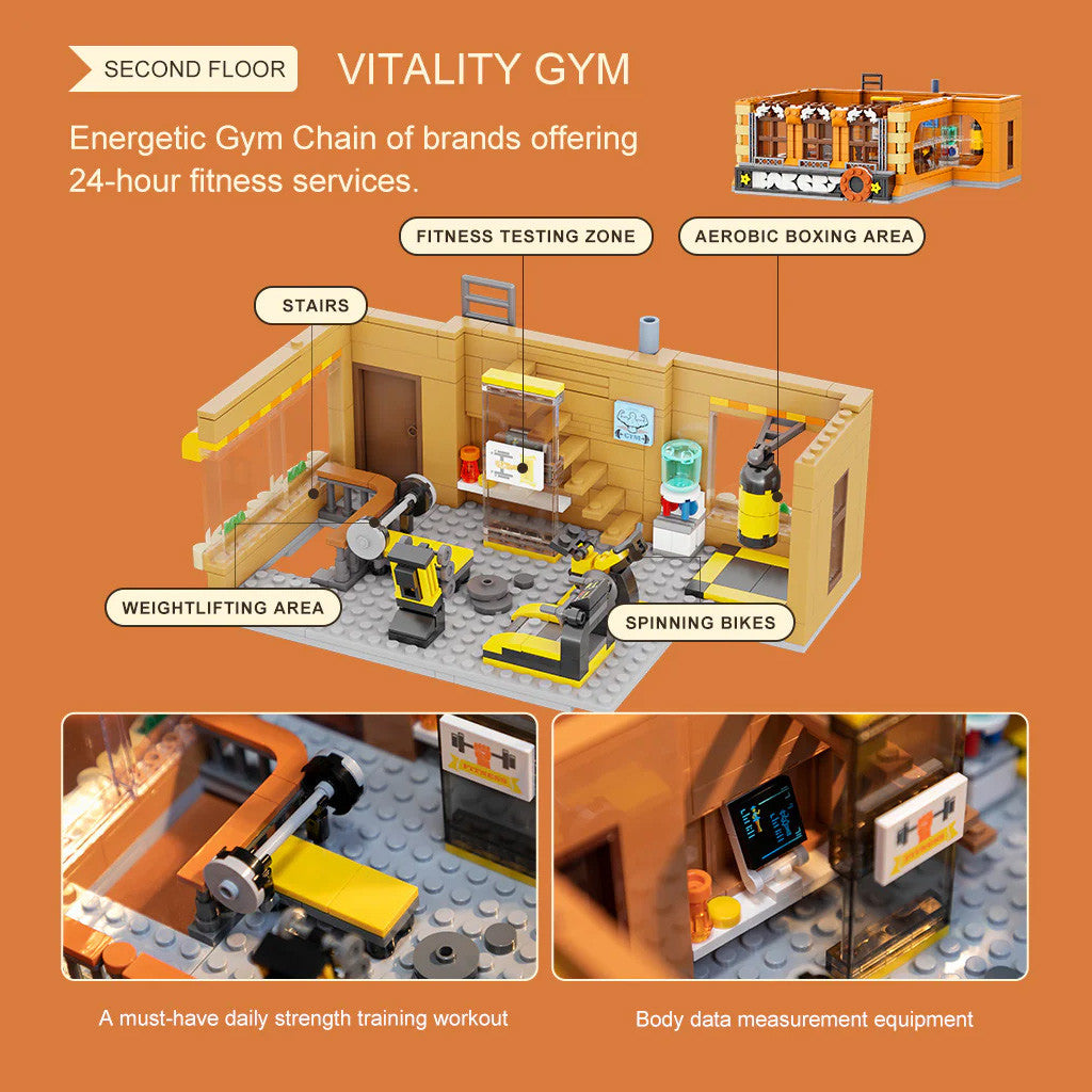 Pantasy Bakery 4 Storey Building Block Set 2663 Pieces