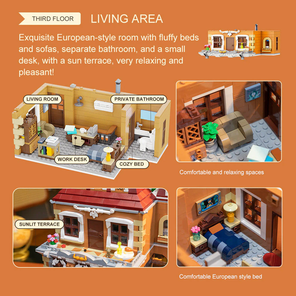 Pantasy Bakery 4 Storey Building Block Set 2663 Pieces