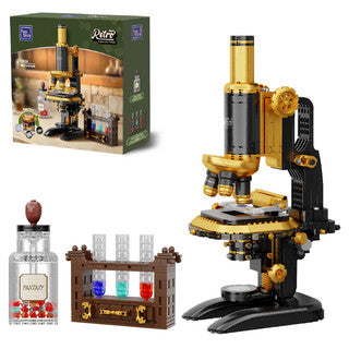 Pantasy Retro Microscope Building Block Set with Accessories 1107 Pieces