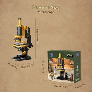Pantasy Retro Microscope Building Block Set with Accessories 1107 Pieces