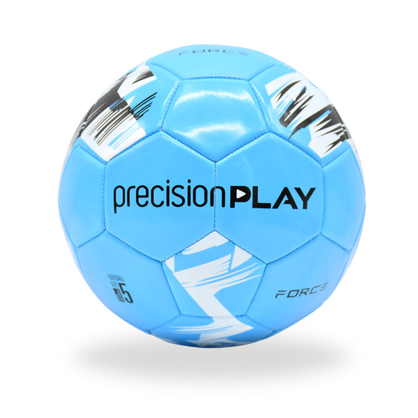 PrecisionPLAY Force Football Fluo Blue White Black Size 5