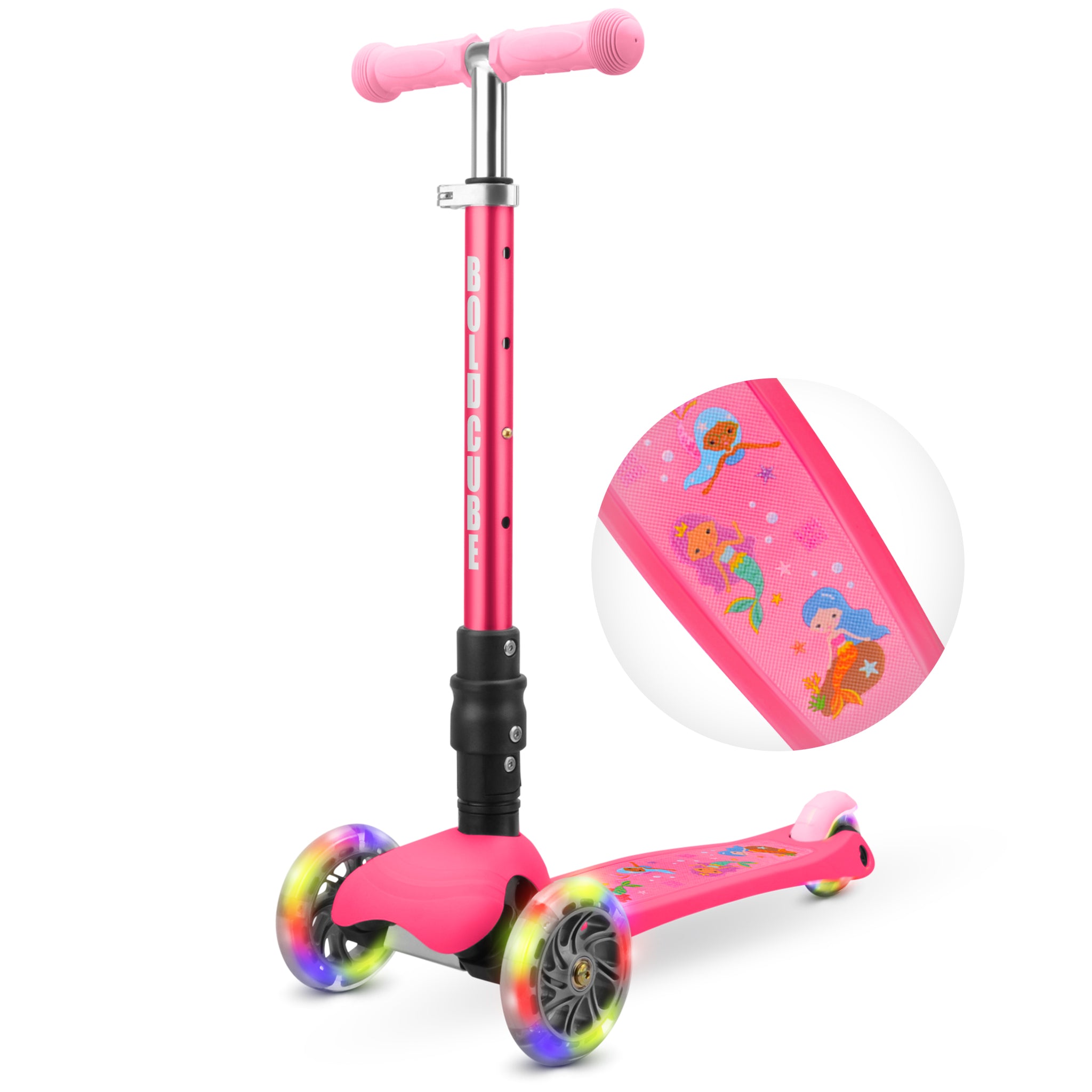 Teeny Fold: Mermaid 3 Wheel Scooter (Pink)