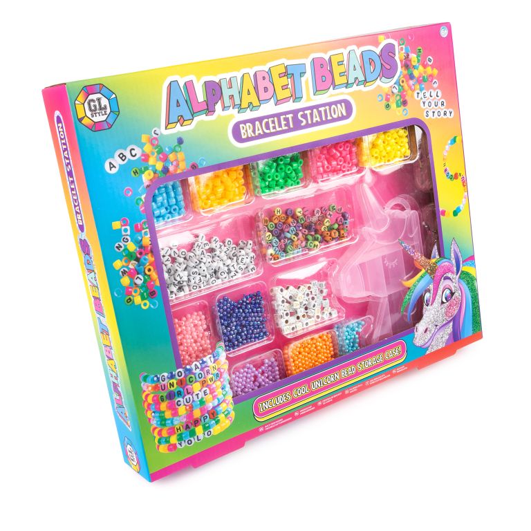 GL Style Alphabet Beads Bracelet Station