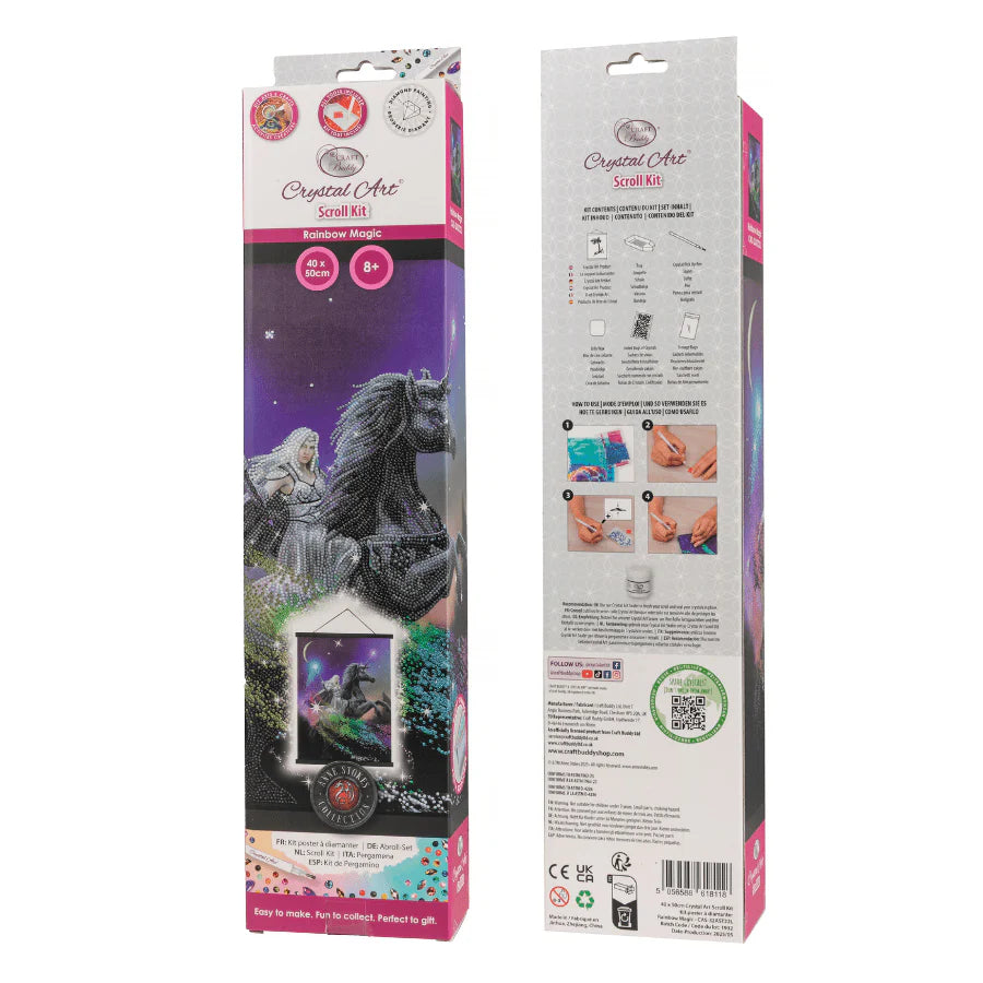 Rainbow Magic, 40x50cm Crystal Art Scroll