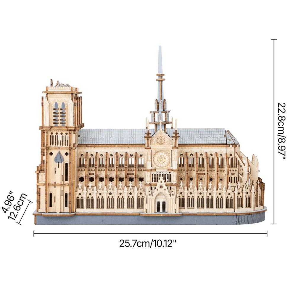 Rokr Paris Cathedral Wooden Model Kit