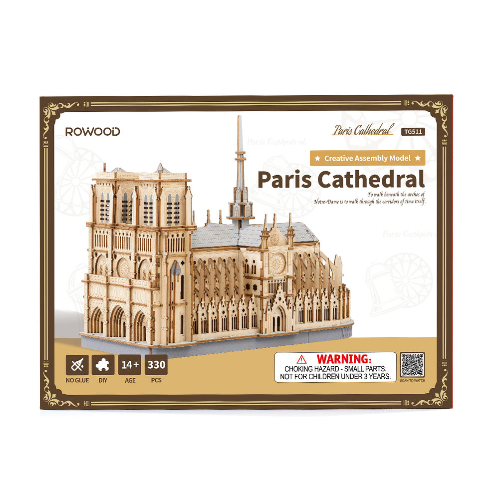 Rokr Paris Cathedral Wooden Model Kit