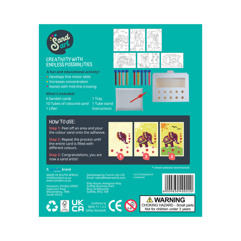 Sand Art Cute Animals 6-pack