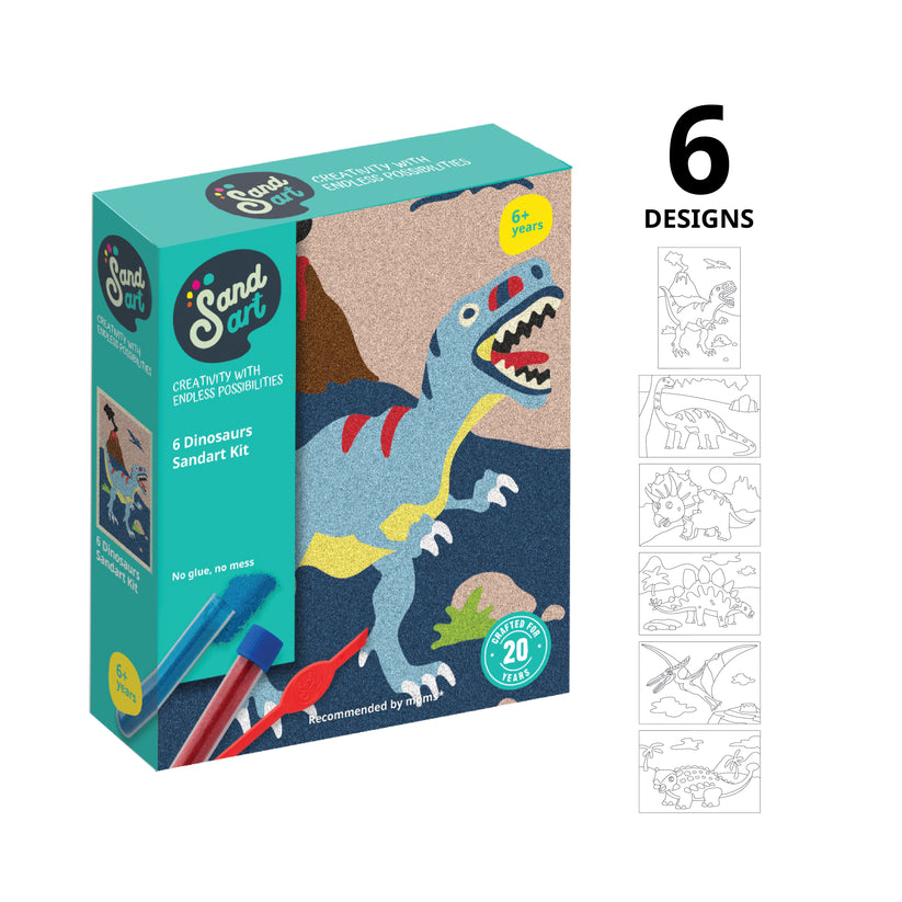 Sand Art Dinosaur 6-pack