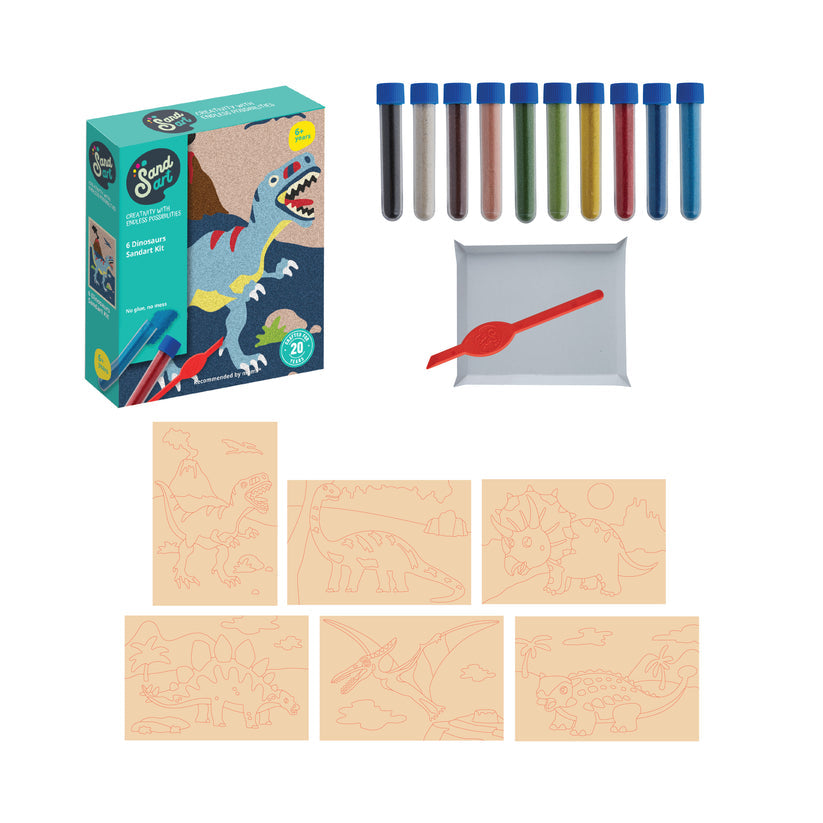 Sand Art Dinosaur 6-pack