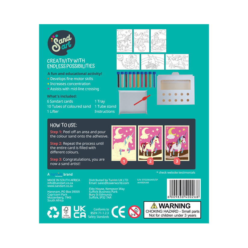 Sand Art Mermaids and Unicorns 6-pack