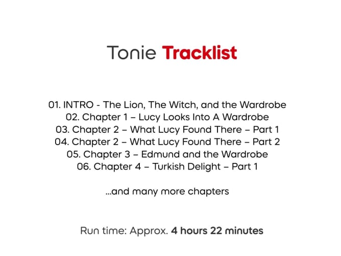 Tonies The Lion The Witch And The Wardrobe