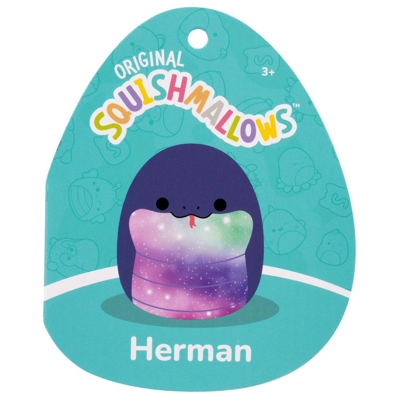 7.5" Squishmallows Herman Navy Blue Snake
