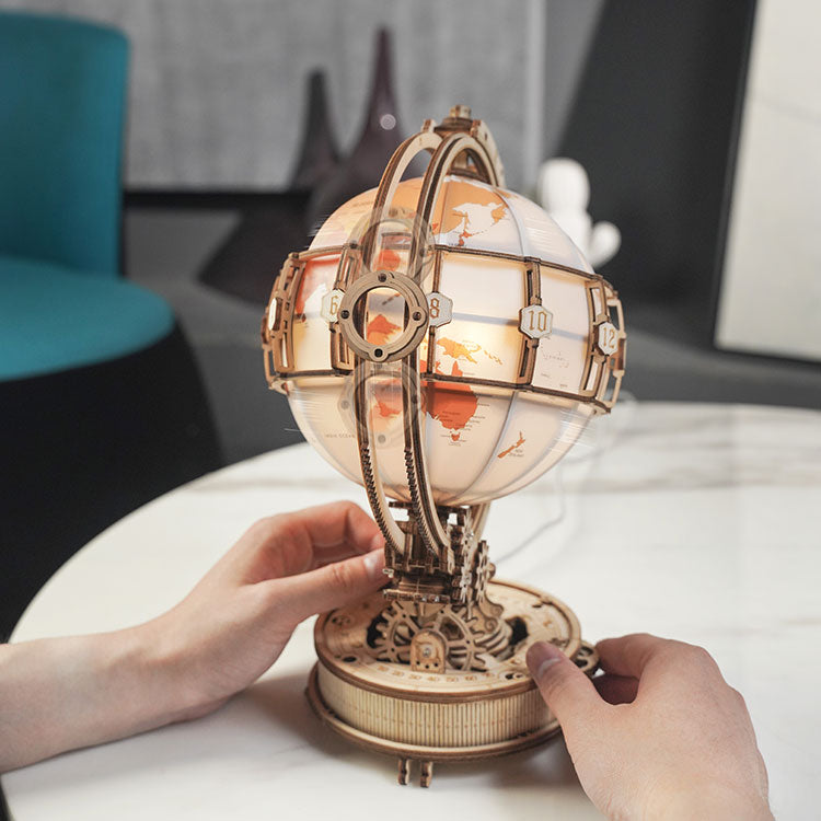 ROKR Luminous Globe 3D Wooden Puzzle