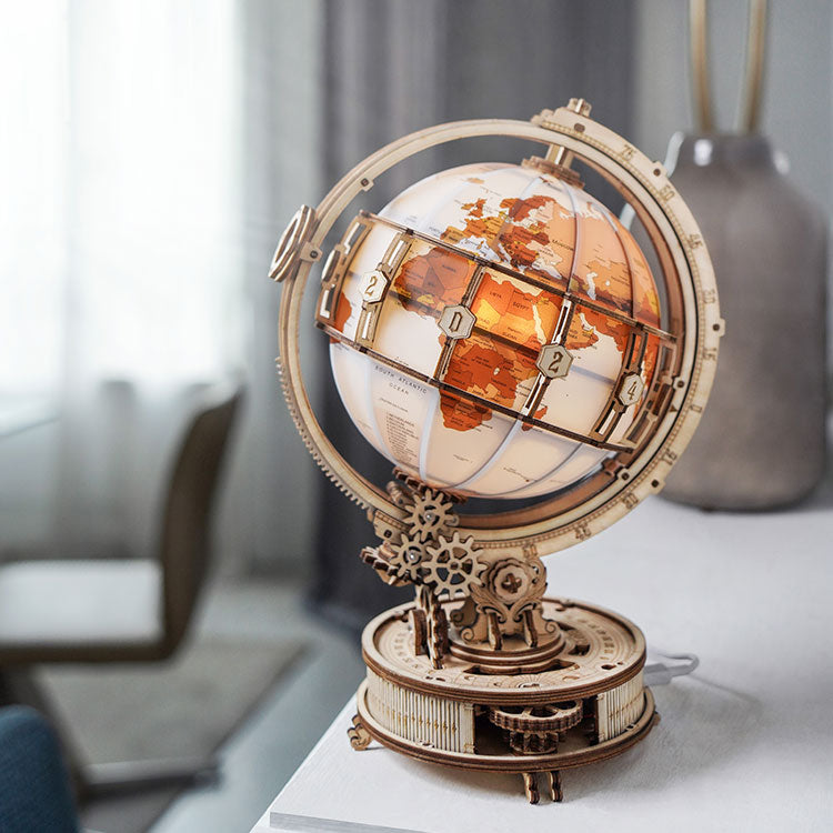 ROKR Luminous Globe 3D Wooden Puzzle